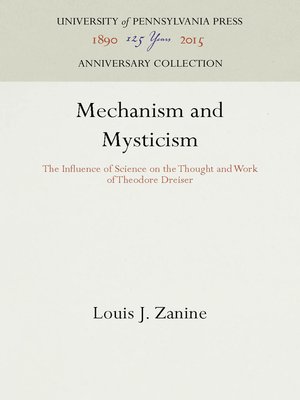 cover image of Mechanism and Mysticism
